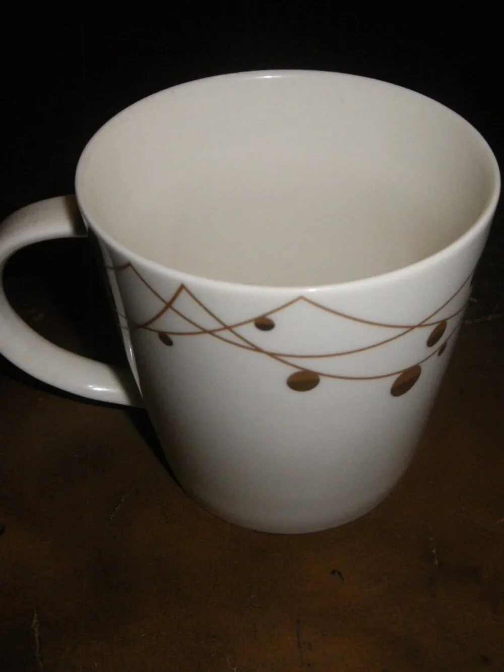 2012 Starbucks Holiday String Gold Ball Ornaments Coffee Mug